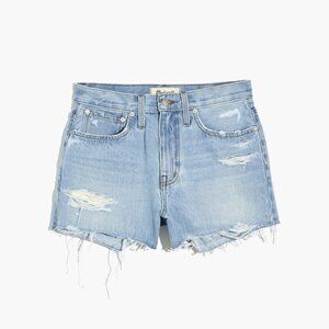 Madewell Relaxed Denim Shorts in Lemar Wash: Ripped Edition